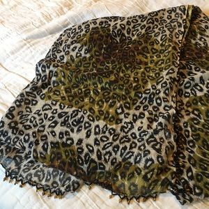 Large Leopard Animal Print Scarf/Shawl